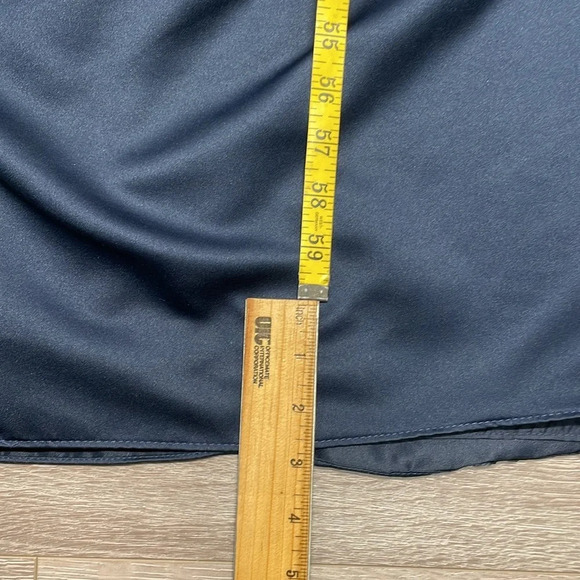 NWT Jordan Fashions 469 Lace and Satin Sleeveless Bridesmaids Dress Navy 12 - Picture 13 of 16